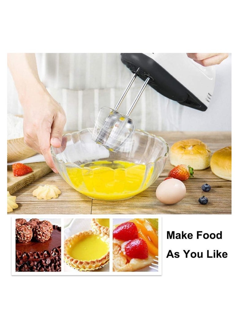 Generic - Multifunctional daily use Hand Mixer for Egg Beater Electric Hand Mixer, Blender, Beater and Cream Maker with 7 Speed Control, 2 Dough Hooks and 2 Beaters Kitchen Handheld Food Processor - Image 1
