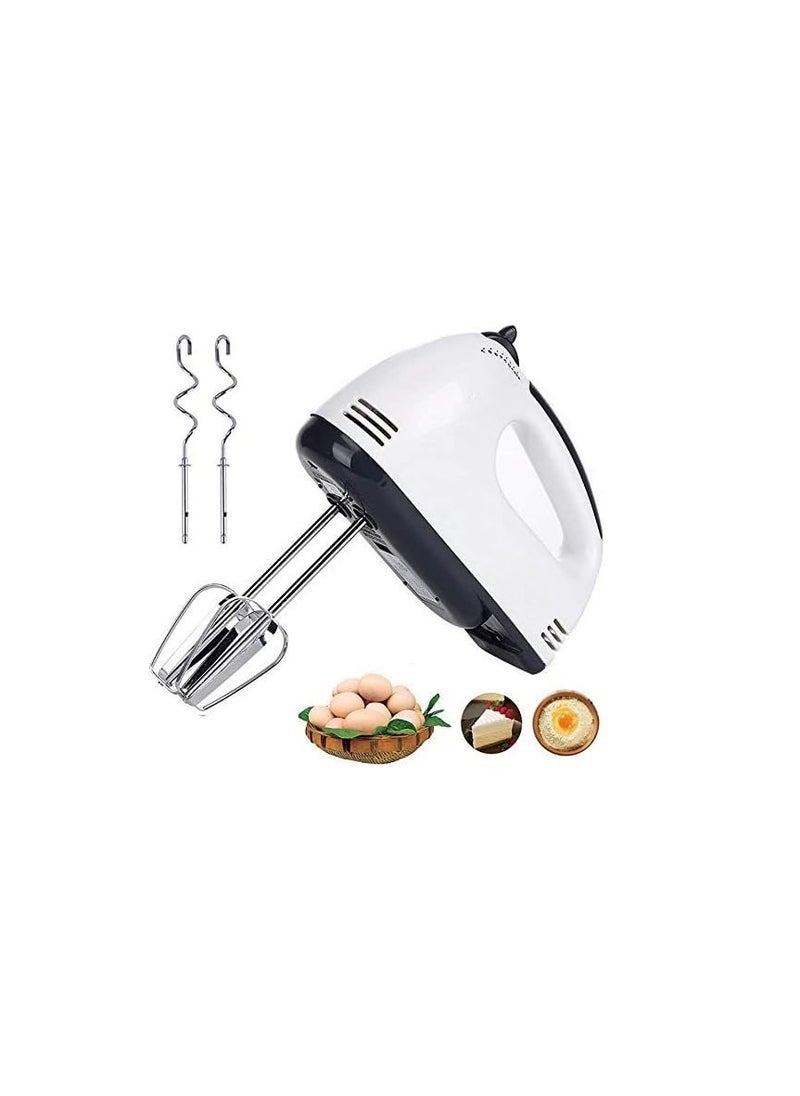 Generic - Multifunctional daily use Hand Mixer for Egg Beater Electric Hand Mixer, Blender, Beater and Cream Maker with 7 Speed Control, 2 Dough Hooks and 2 Beaters Kitchen Handheld Food Processor - Image 1