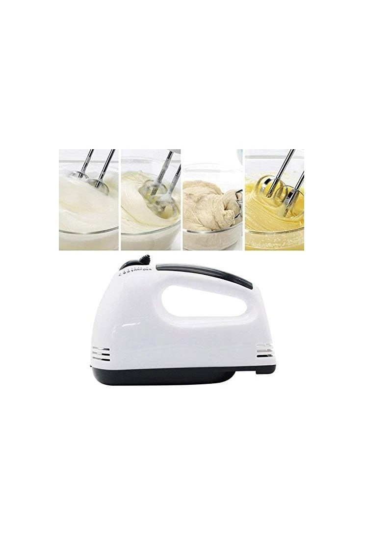 Generic - Multifunctional daily use Hand Mixer for Egg Beater Electric Hand Mixer, Blender, Beater and Cream Maker with 7 Speed Control, 2 Dough Hooks and 2 Beaters Kitchen Handheld Food Processor - Image 1