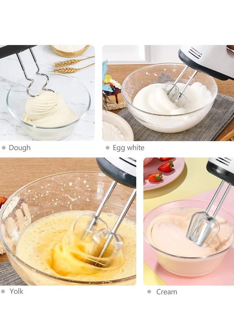 Generic - Multifunctional daily use Hand Mixer for Egg Beater Electric Hand Mixer, Blender, Beater and Cream Maker with 7 Speed Control, 2 Dough Hooks and 2 Beaters Kitchen Handheld Food Processor - Image 1