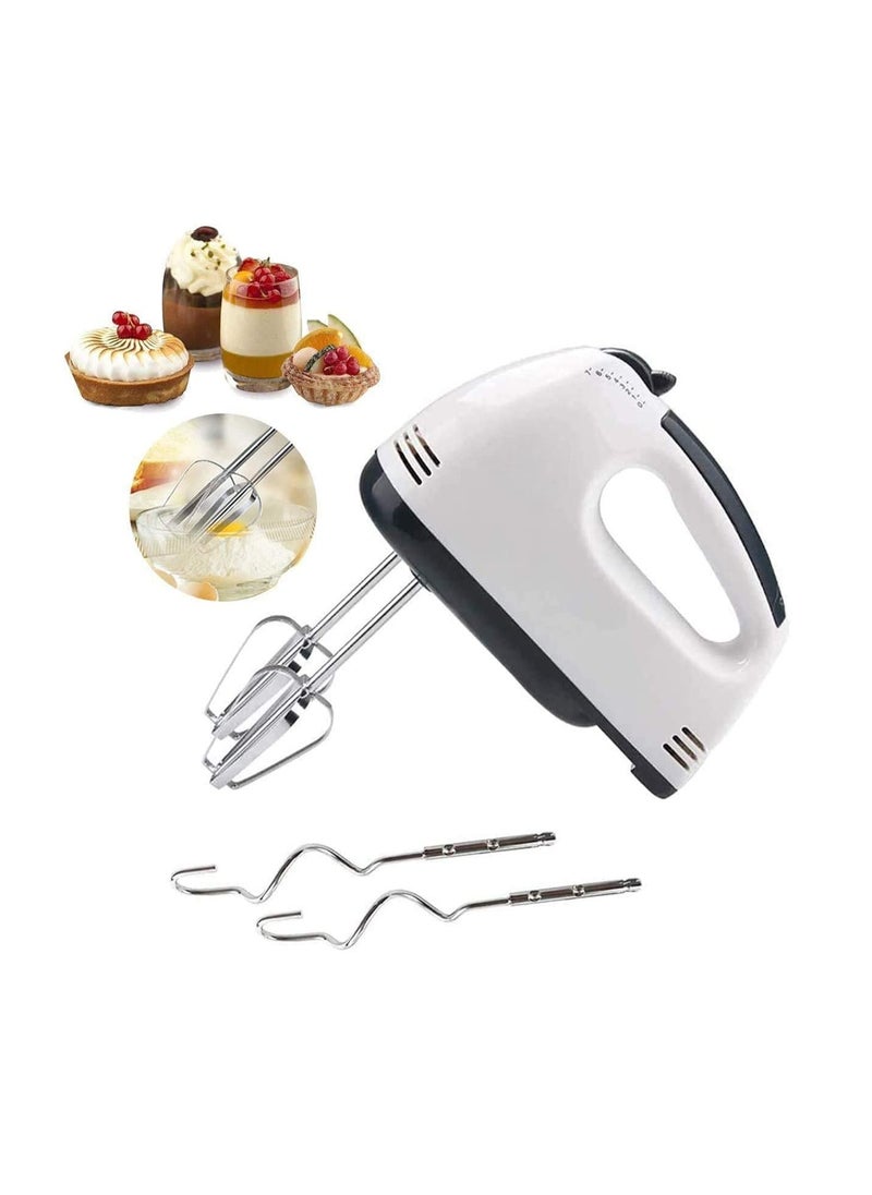Generic - Multifunctional daily use Hand Mixer for Egg Beater Electric Hand Mixer, Blender, Beater and Cream Maker with 7 Speed Control, 2 Dough Hooks and 2 Beaters Kitchen Handheld Food Processor - Image 1