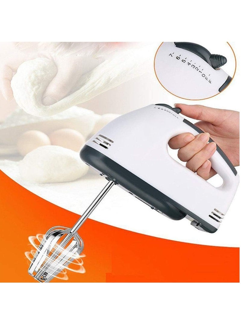 Generic - Multifunctional daily use Hand Mixer for Egg Beater Electric Hand Mixer, Blender, Beater and Cream Maker with 7 Speed Control, 2 Dough Hooks and 2 Beaters Kitchen Handheld Food Processor - Image 1