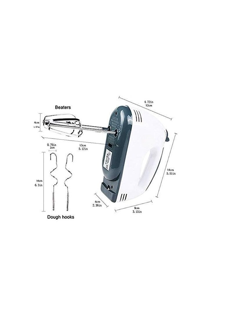Generic - Multifunctional daily use Hand Mixer for Egg Beater Electric Hand Mixer, Blender, Beater and Cream Maker with 7 Speed Control, 2 Dough Hooks and 2 Beaters Kitchen Handheld Food Processor - Image 1
