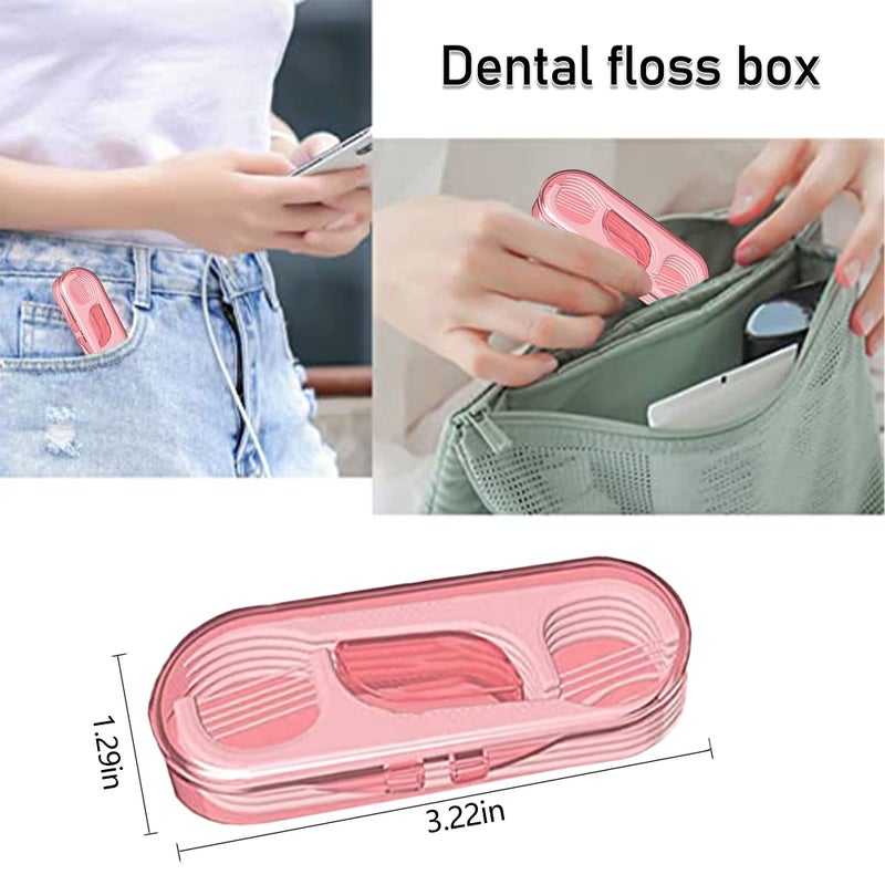 Setaria Viridis Flosser Dispenser Dental Floss Case Travel Floss Professional Toothpicks Sticks with Travel Case Superfine Floss Picks Dental Picks for Teeth Cleaning - Image 3