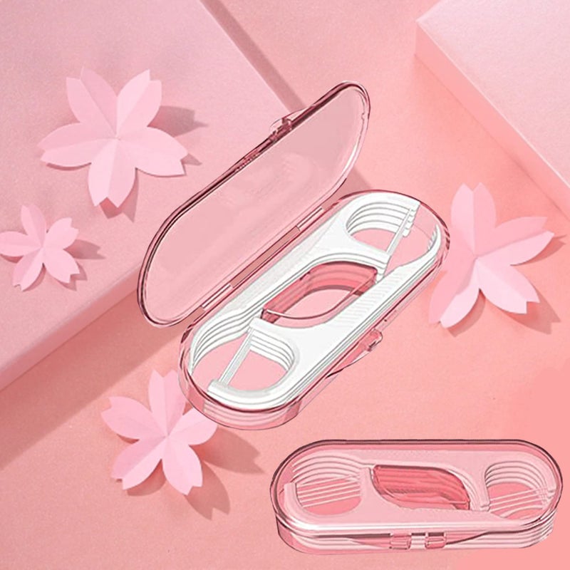 Setaria Viridis Flosser Dispenser Dental Floss Case Travel Floss Professional Toothpicks Sticks with Travel Case Superfine Floss Picks Dental Picks for Teeth Cleaning - Image 5