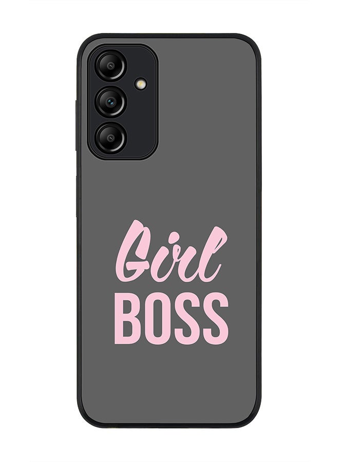 Stylizedd Rugged Black edge case for Samsung Galaxy A15 / A15 5G, Slim fit Soft Case Flexible Anti Drop TPU Gel Thin Cover- Girl Boss (Grey) - Image 1