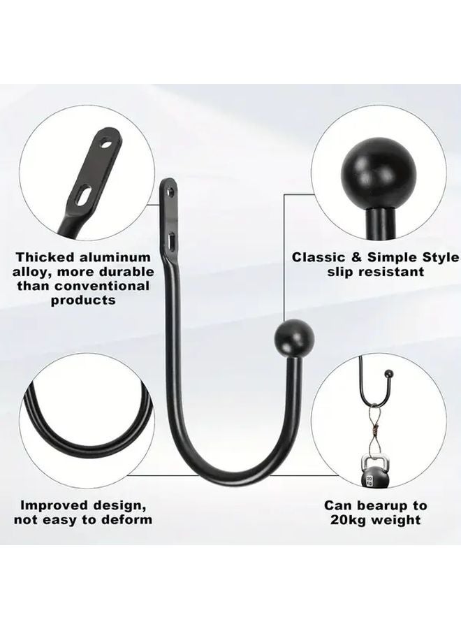 4 Pack White Large U Shaped Hooks Heavy Duty Stainless Steel Rustproof Towel Hooks - Image 5