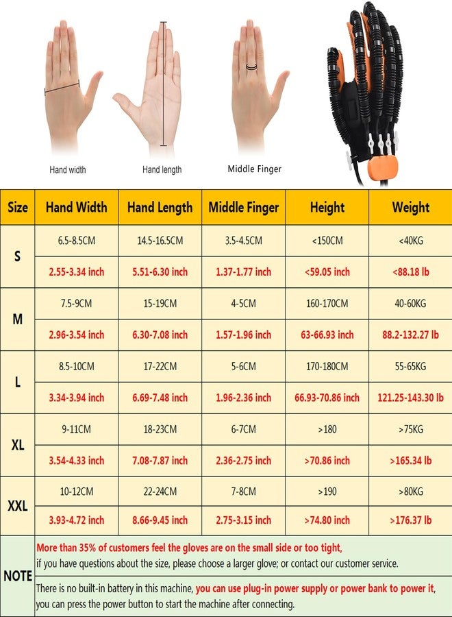 JBMBHC Rehabilitation Robot Gloves for Stroke Recovery Hemiplegia Finger Hand Function Rehabilitation Therapy Arthriti Glove (Left Hand M) - Image 2