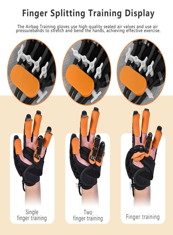 JBMBHC Rehabilitation Robot Gloves for Stroke Recovery Hemiplegia Finger Hand Function Rehabilitation Therapy Arthriti Glove (Left Hand M) - Image 3