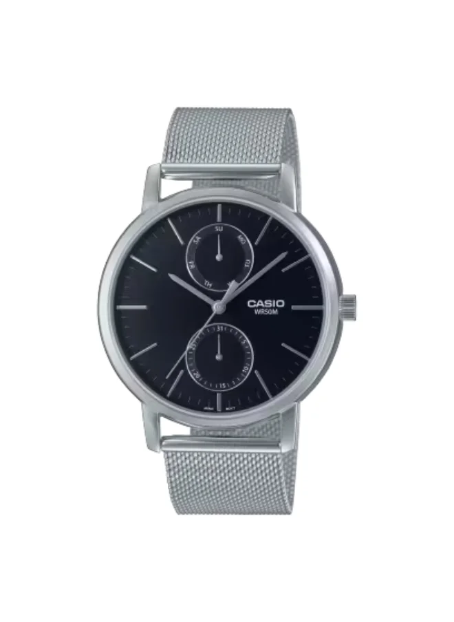 كاسيو Men's Analog Display Watch With Silver Stainless Steel Strap - MTP-B310M-1AVDF