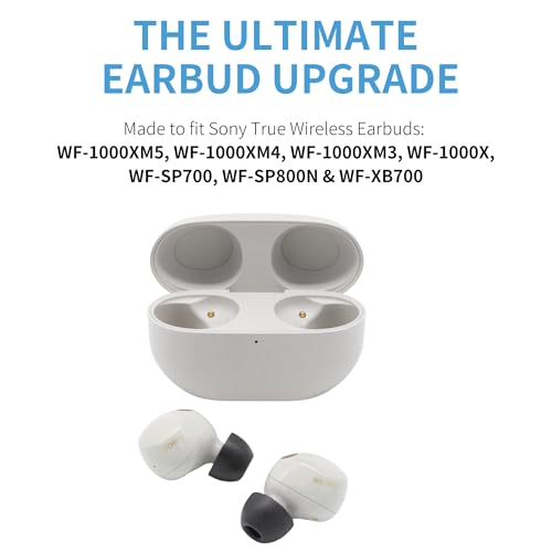 Comply Memory Foam Replacement Earbud Tips for Sony True Wireless Earbuds | Ultimate Comfort, Secure Fit, Superior Noise Isolation | Anti Slip, Prevent from Falling Out | Black, Large (3 Pairs) - Image 3