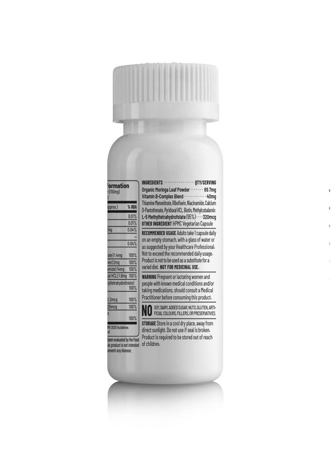 Unived Basics B-Complex | 100% RDA of 8 Essential B-Vitamins | Healthy Energy Levels & Metabolism | 60 Vegan Capsules - Image 3