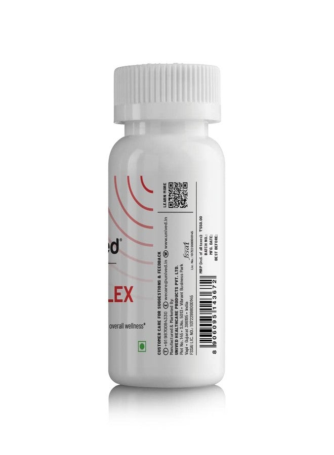 Unived Basics B-Complex | 100% RDA of 8 Essential B-Vitamins | Healthy Energy Levels & Metabolism | 60 Vegan Capsules - Image 4