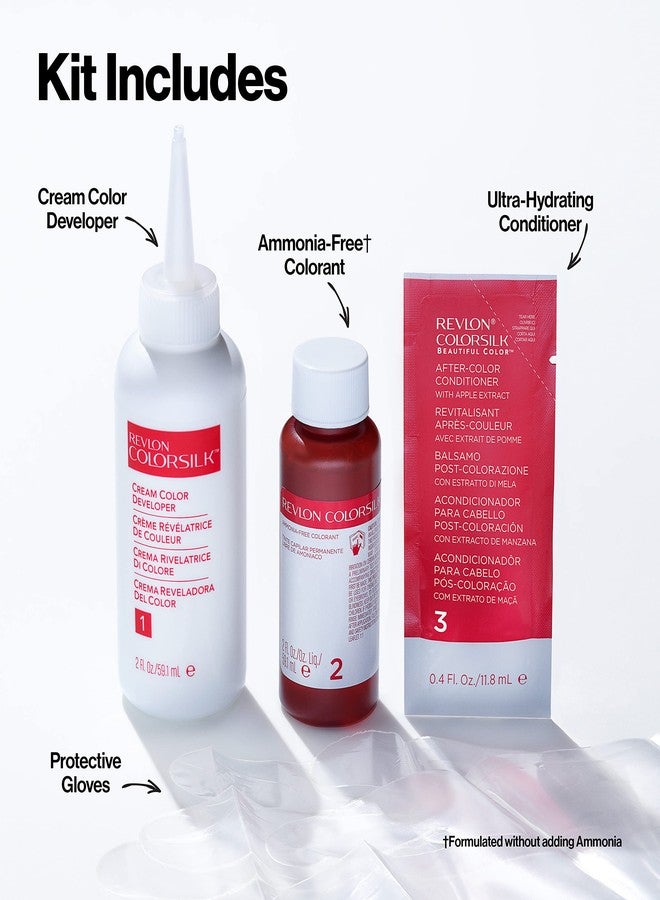 Revlon Colorsilk Beautiful Color Permanent Hair Color, Long-Lasting High-Definition Color, Shine & Silky Softness with 100% Gray Coverage, Ammonia Free, 011 Soft Black, 1 Pack - Image 4