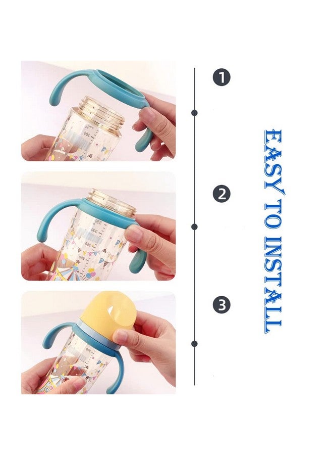 ROMIRUS Pack Of 2 Bottle Handles Grips Compatible For Pigeon 3Rd Generation Silicone Coating Nursing Bottle Ppsu/Pp/Glass Nursing Wide Neck Bottles (Colors May Be Vary) - Image 5