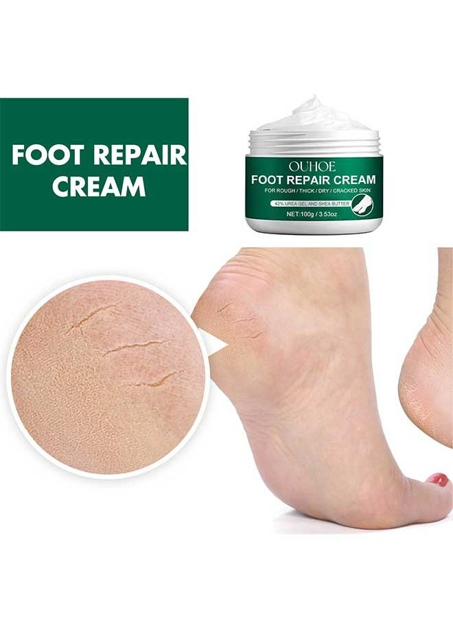 OUHOE Foot Repair Cream 100g, Deeply Moisturized, Soften Remove the Stratum Corneum to Prevent Foot Cracking, for Rough /Thick / Dry /Cracked Skin Foot Moisture Care Cream  - Image 5