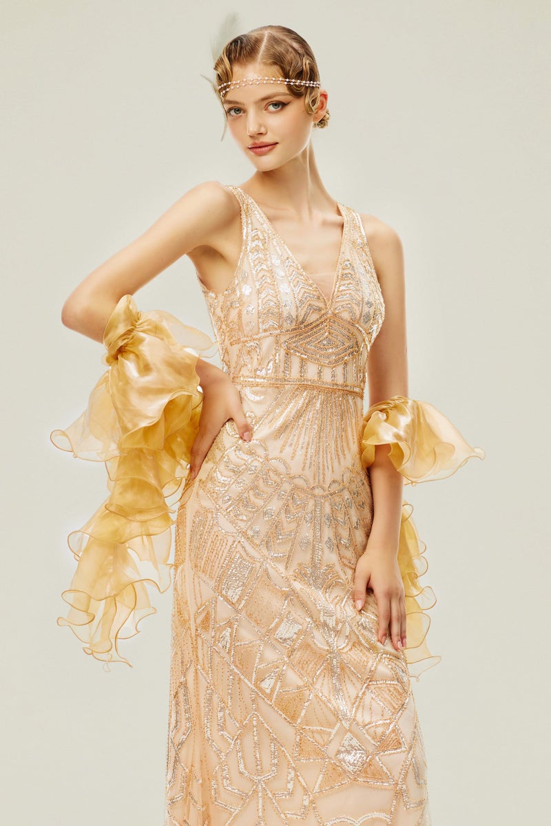 BABEYOND Chandelle Vintage Boa - 200g 6.5ft Gatsby Organza Boa for 1920s Flapper Accessories - Image 4