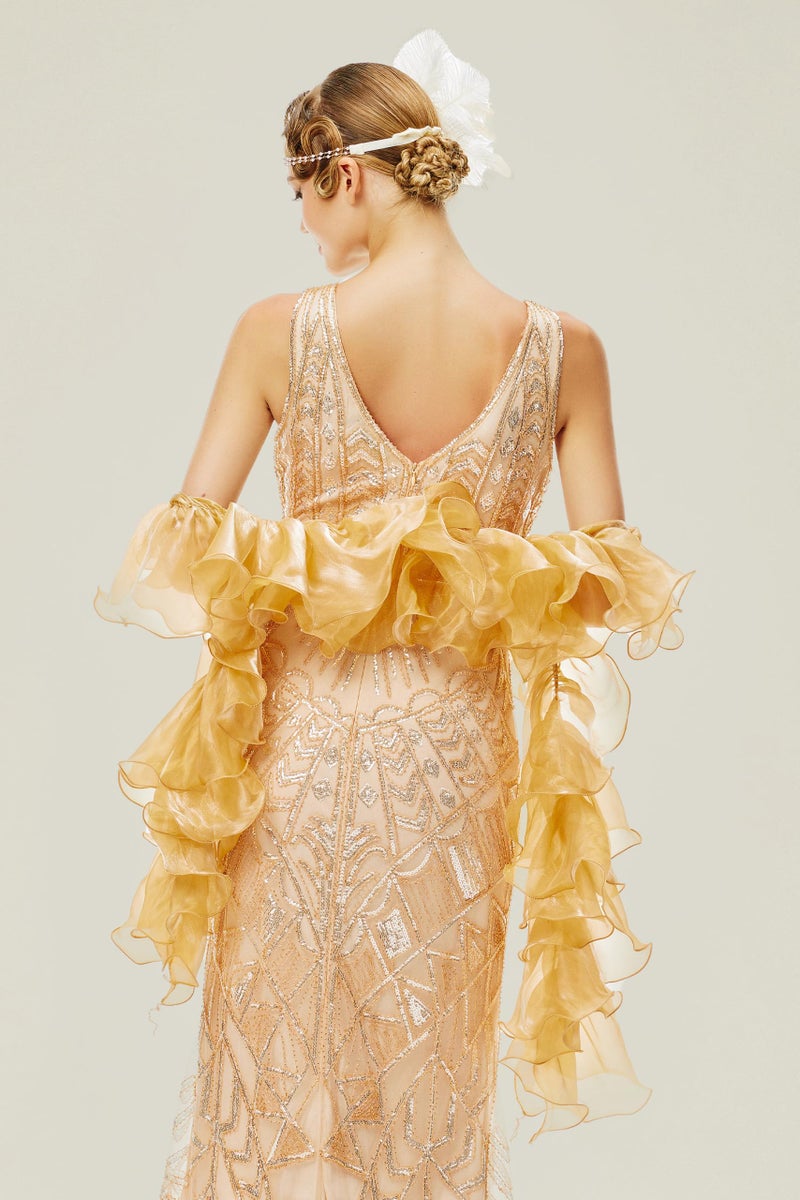 BABEYOND Chandelle Vintage Boa - 200g 6.5ft Gatsby Organza Boa for 1920s Flapper Accessories - Image 5