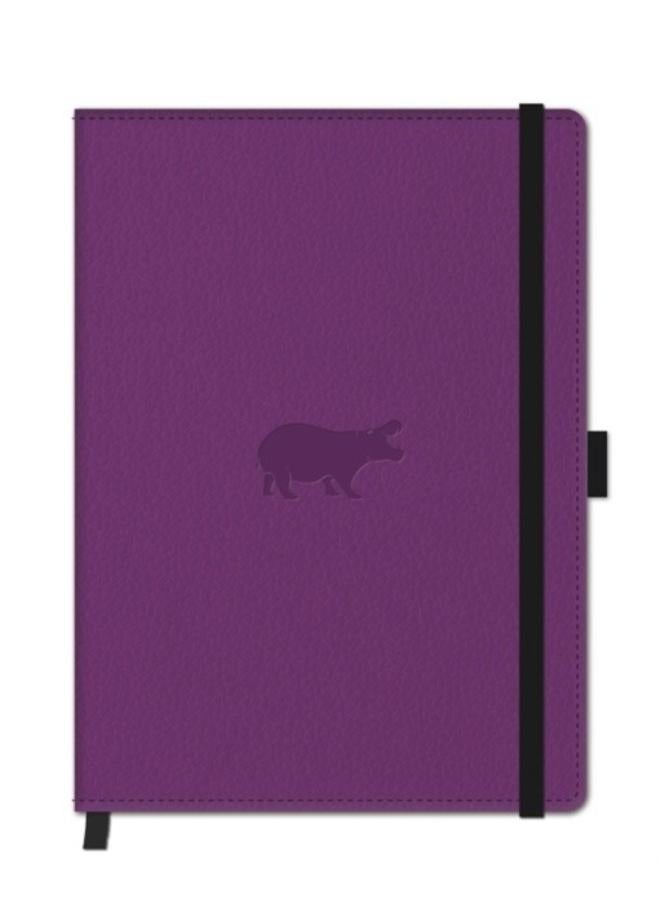 A5 Purple Hippo Nbook Plain 