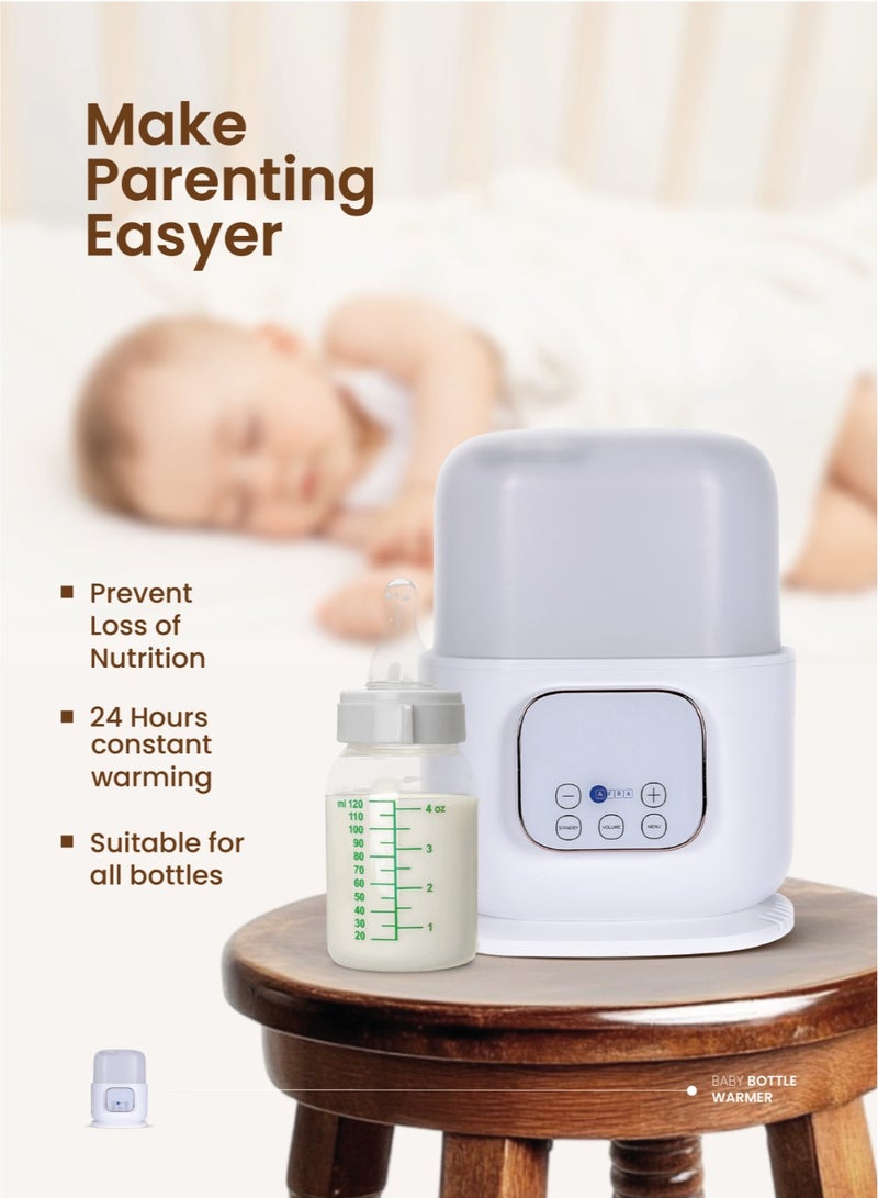 AFRA دفاية زجاجات الأطفال أفرا 3 في 1 Af-4000Bbw – تسخين سريع، تعقيم، وإذابة للزجاجات، الطعام، والضروريات للأطفال – خالية من BPA، آمنة وفعالة - Image 4