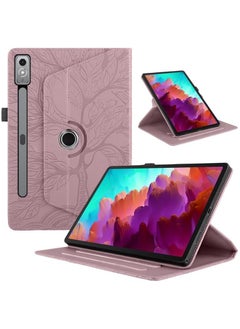 Lenovo Tab P12 12.7 inch 2023 (TB-370FU/TB-371FC) Tree of Life Tablet Case, TPU + PU Leather 360 Degree Rotative Kickstand Cover with Auto Wake/Sleep