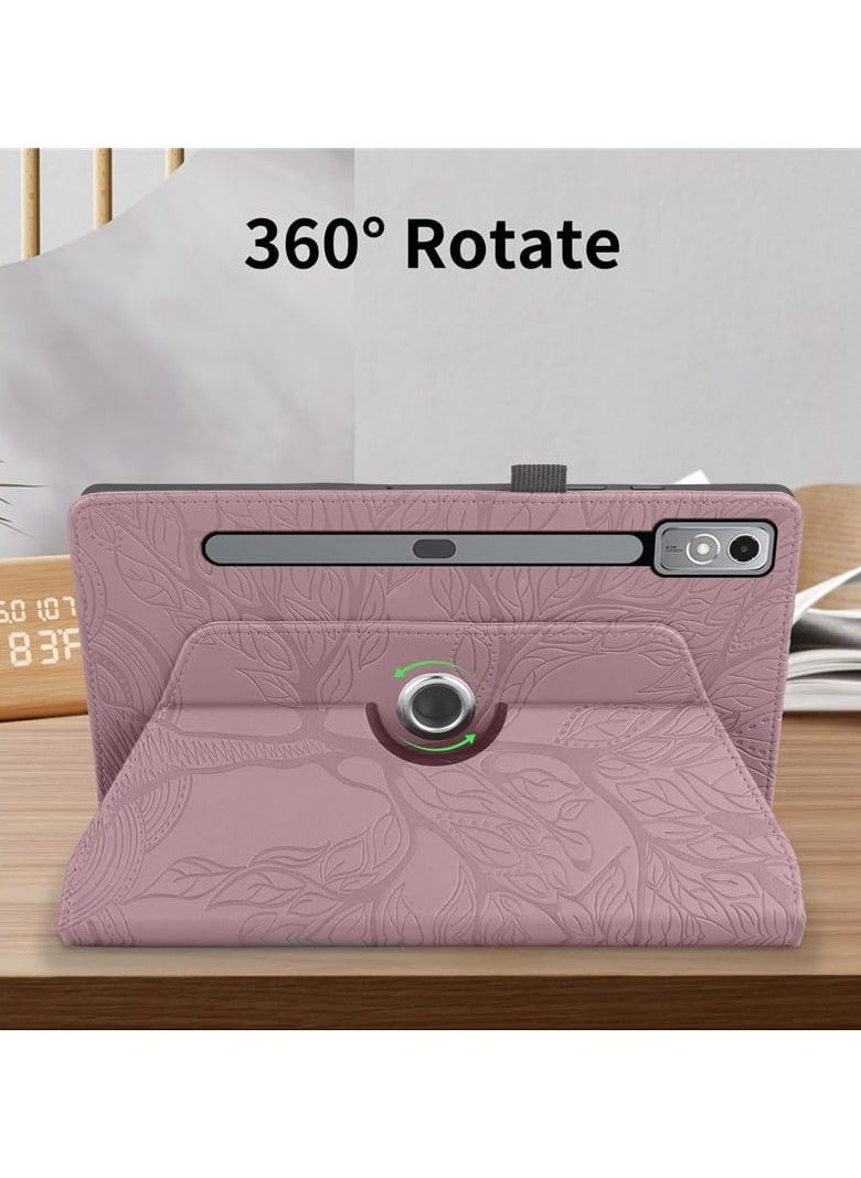 Generic - Lenovo Tab P12 12.7 inch 2023 (TB-370FU/TB-371FC) Tree of Life Tablet Case, TPU + PU Leather 360 Degree Rotative Kickstand Cover with Auto Wake/Sleep - Image 1