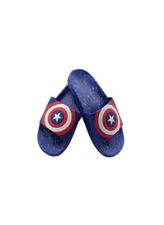 CUBS Captain America Print Everyday Wear Eco-Friendly Pvc Slides For Kids Lightweight Easy To Wash And Anti-Slip Soles  - Image 2