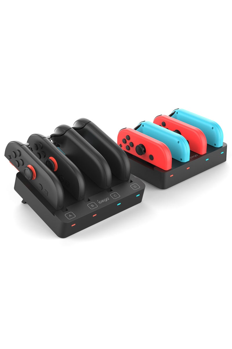 Ipega Switch 2 Left and Right Handle Charging Dock, Universal Switch/OLED, Integrated 8-in-1 Charging Base, 4 Positions Can Simultaneously Charge Switch 1/2 Left and Right Handles - Image 1