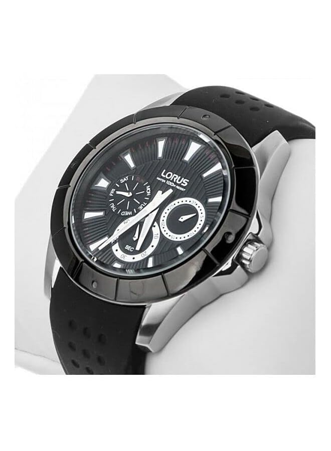 LORUS Casual Watch For Men Round Rubber Rp687Ax9 - Image 2