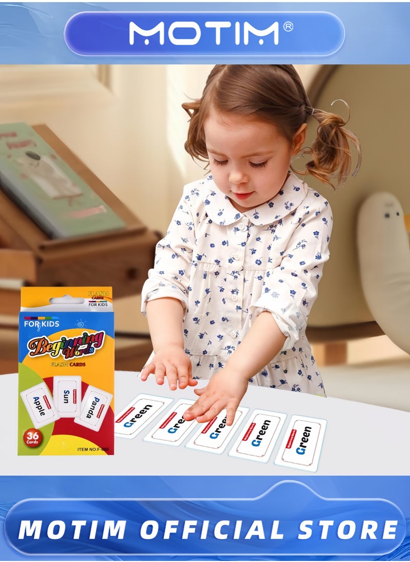 Motim - 12 Sets Flashcards 432pcs Flashcards Fun Learning and Educational Kids Cards Colors & Shapes Flash Cards for Kindergarten & Preschool Learning Activities - Image 1