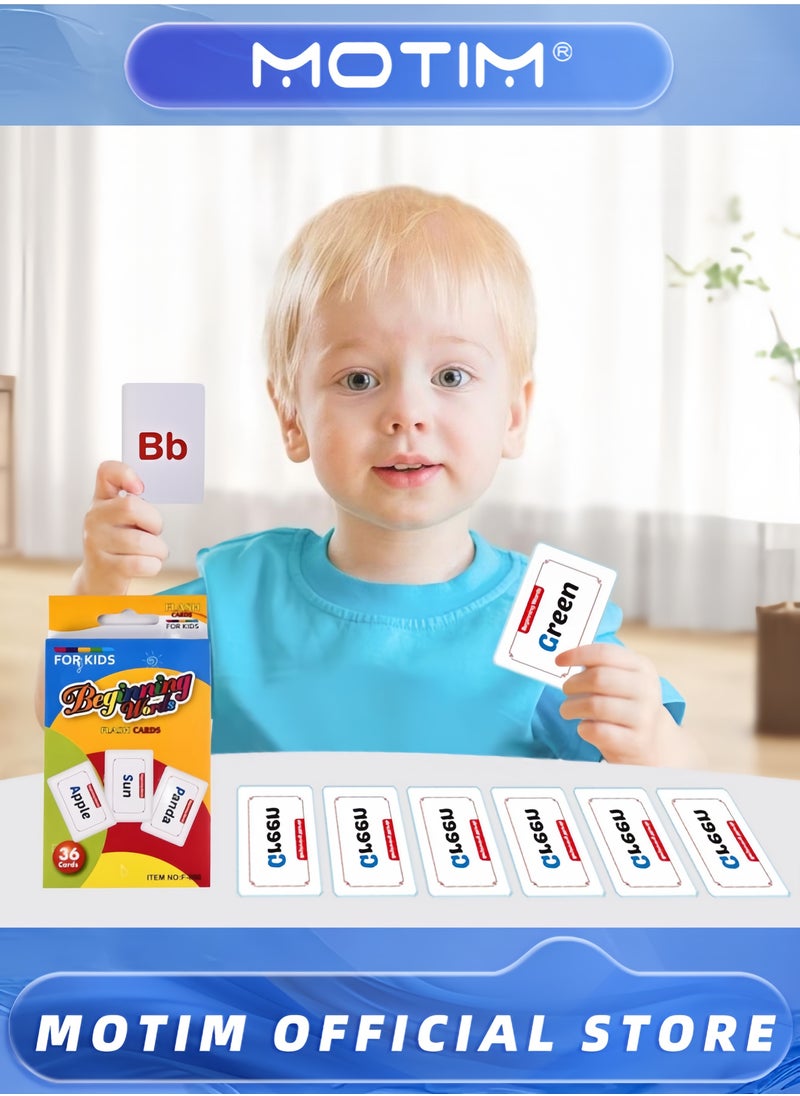 Motim - 12 Sets Flashcards 432pcs Flashcards Fun Learning and Educational Kids Cards Colors & Shapes Flash Cards for Kindergarten & Preschool Learning Activities - Image 1
