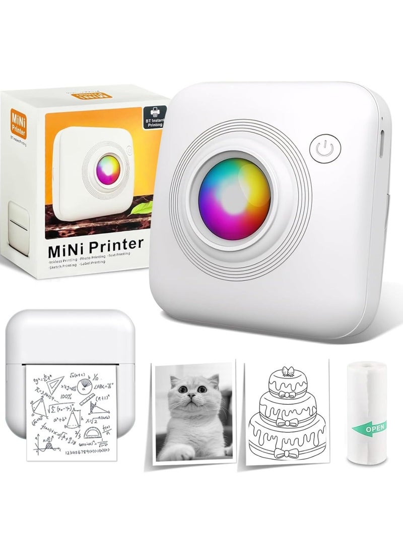 Generic - Portable Mini Wireless Thermal Printer, Compatible With IOS And Android, Ink-Free Printing, High-Speed Receipt & Sticker Printer For Photos - Image 1