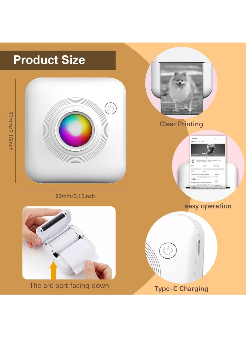 Generic - Portable Mini Wireless Thermal Printer, Compatible With IOS And Android, Ink-Free Printing, High-Speed Receipt & Sticker Printer For Photos - Image 1