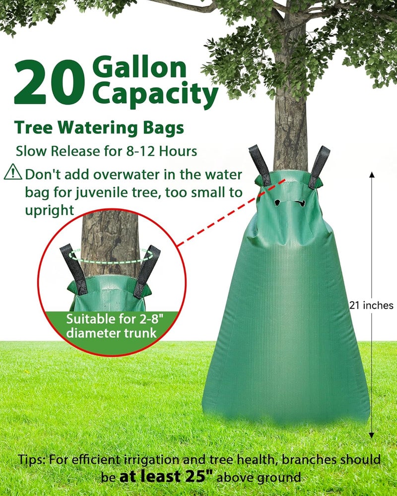 TITECK 20 Gallon Tree Watering Bag, Tree Watering Bags Slow Release, Portable Tree Bags for Watering, Great for Newly Plants/Garden/Shrubs (3 Packs) - Image 2