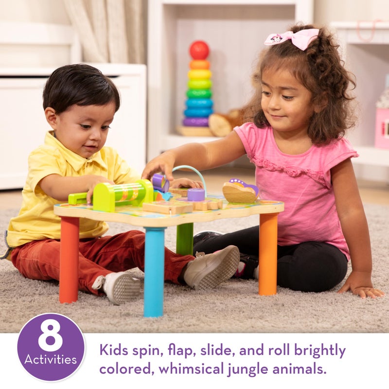 Melissa & Doug First Play Childrenâ€™s Jungle Wooden Activity Table for Toddlers - Image 2