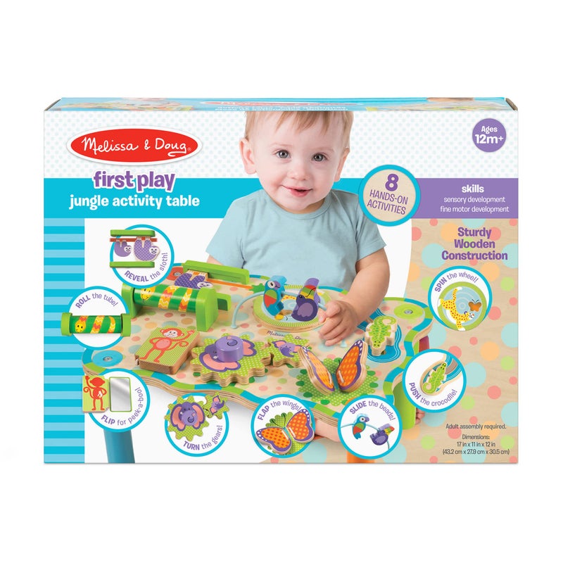 Melissa & Doug First Play Childrenâ€™s Jungle Wooden Activity Table for Toddlers - Image 5