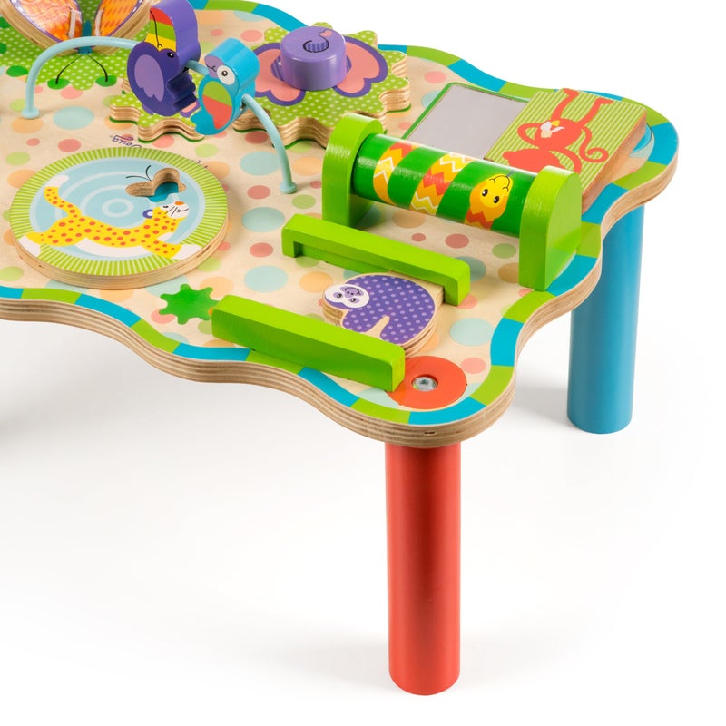 Melissa & Doug First Play Childrenâ€™s Jungle Wooden Activity Table for Toddlers - Image 3