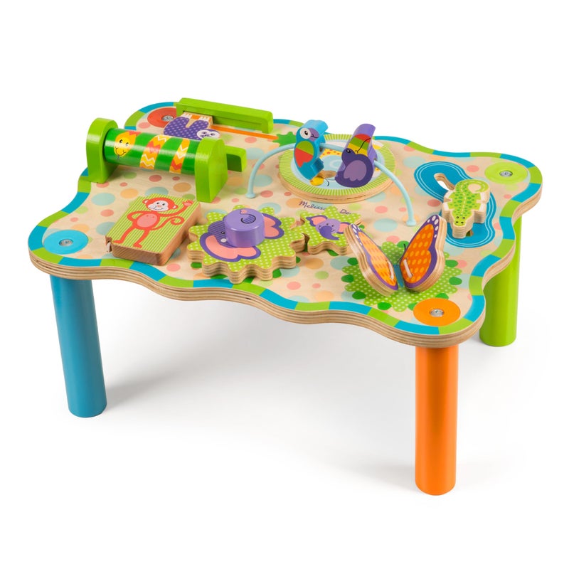 Melissa & Doug First Play Childrenâ€™s Jungle Wooden Activity Table for Toddlers - Image 1