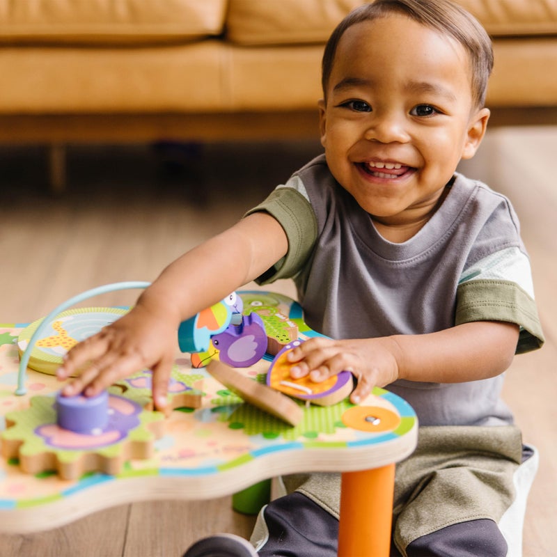 Melissa & Doug First Play Childrenâ€™s Jungle Wooden Activity Table for Toddlers - Image 4