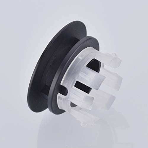 Orhemus Solid Brass Sink Overflow Cap Round Hole Cover for Bathroom Basin, Matte Black Finished - Image 2