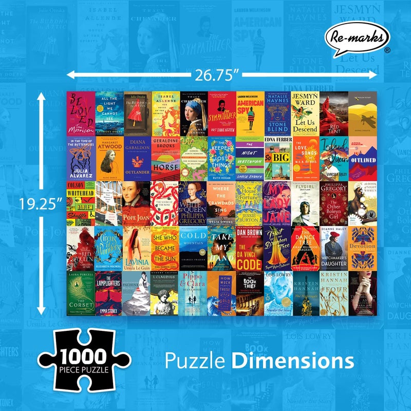 Re-marks Banned Books Puzzle, 1,000-Piece Jigsaw Puzzle for All Ages - Image 3
