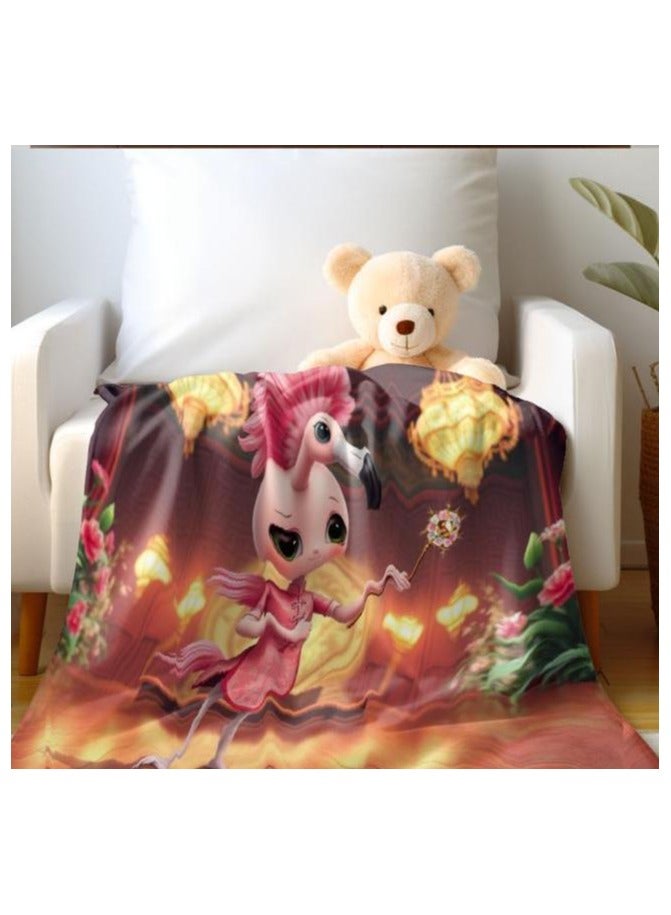 general Children's or student cartoon flannel thin blanket (warm and comfortable, suitable for sleep, games) 100cm*150cm - 918 - Image 4