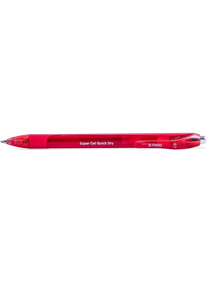 Maxi Super Gel Pen 0.7Mm Box Of 12 Pc Red - Image 2