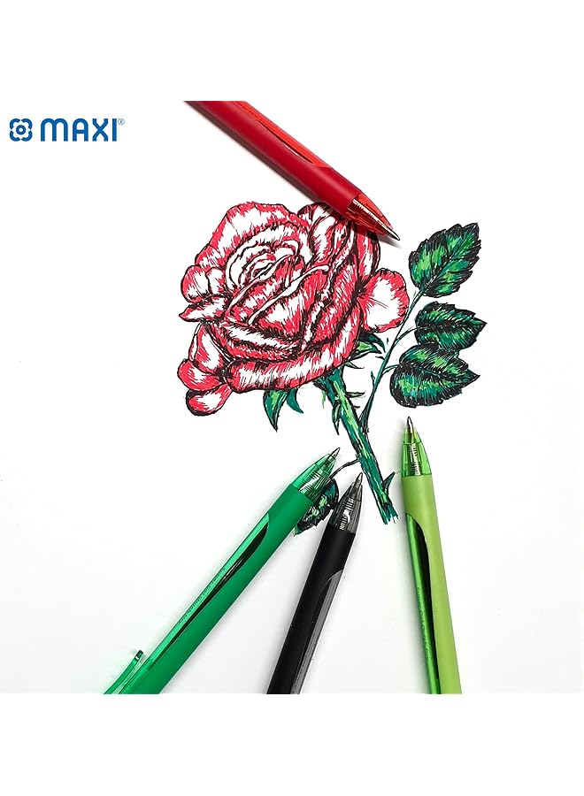 Maxi Super Gel Pen 0.7Mm Box Of 12 Pc Red - Image 5