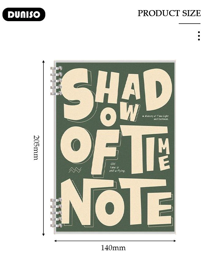 DUNISO دفتر ملاحظات A5 60 صفحة مع غلاف مقاوم للماء دفتر ورق مفكوك بسيط للطلاب دفتر يوميات ثقب دائري دفتر ملاحظات مفكوك قابل للإزالة دفتر أعمال للكتابة للطلاب والمكاتب - Image 4