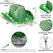Funcredible Green LED Cowboy Hat Heart Glasses Cowboy Hats for Women and Men for Festivals Concerts Light Up Sequins Cowgirl Costume Accessory Set for Adults - Image 3