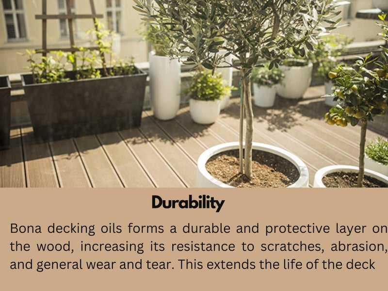 Bona Decking Oil Neutral Shade (750 ml)(26 oz) Specially Designed for Outdoor Wood Oil for Decks, Patios & Outdoor Furniture | Weather-Resistant, Protective, Enhances Natural Wood Grain - Image 5