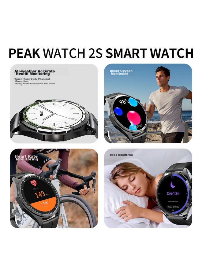 Peak 2s Smart Sports Health Phone Watch For Men And Women, Running Bluetooth Nfc Access Control Heart Rate Monitoring Multifunctional For Middle School, High School Students And Adults, Birthday Gift For Holidays - Image 4