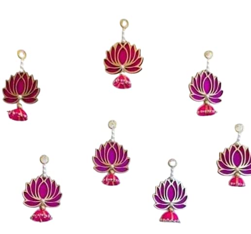 BDS CREATIONS BDS Creation Handmade Wall Decor Lotus with Ball Style Hanging for Home DecorDiwali DecorWedding and All Festival Decor Lotus Quality Justfies Price Pack of 6pcs  - Image 3