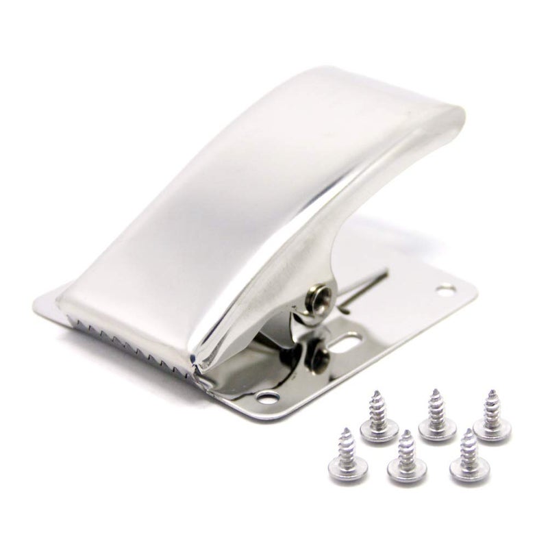Fish Fillet Clamp Stainless Steel Fish Tail Clip DeepJaw Fishing Grip with 6 Screws for Cleaning Table Bait Board Fish Cleaning Tool